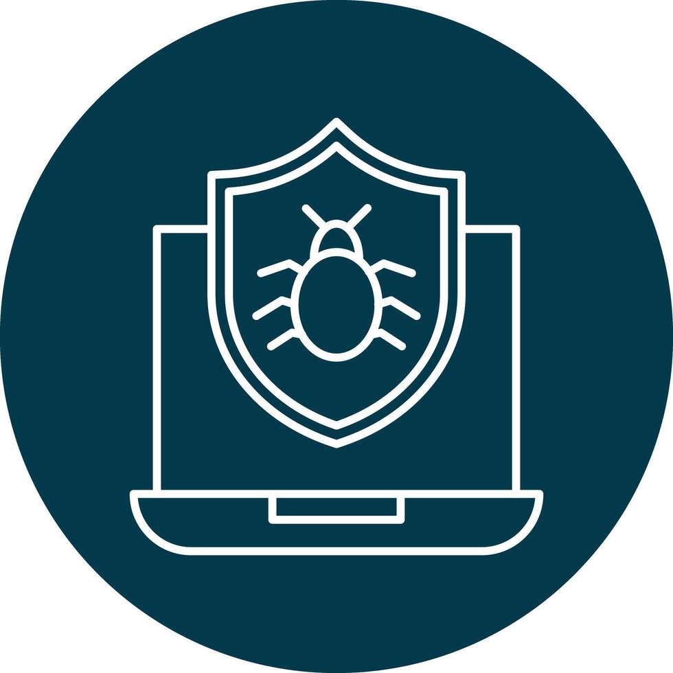 Antivirus Line Circle Icon Design vector
