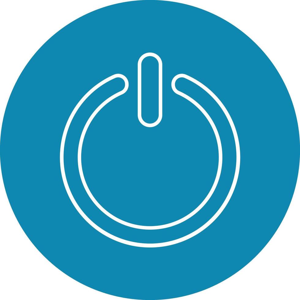 Power Line Circle Icon Design vector