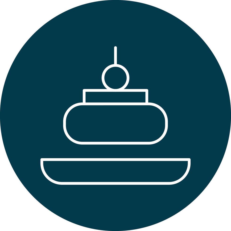 Tapas Line Circle Icon Design vector