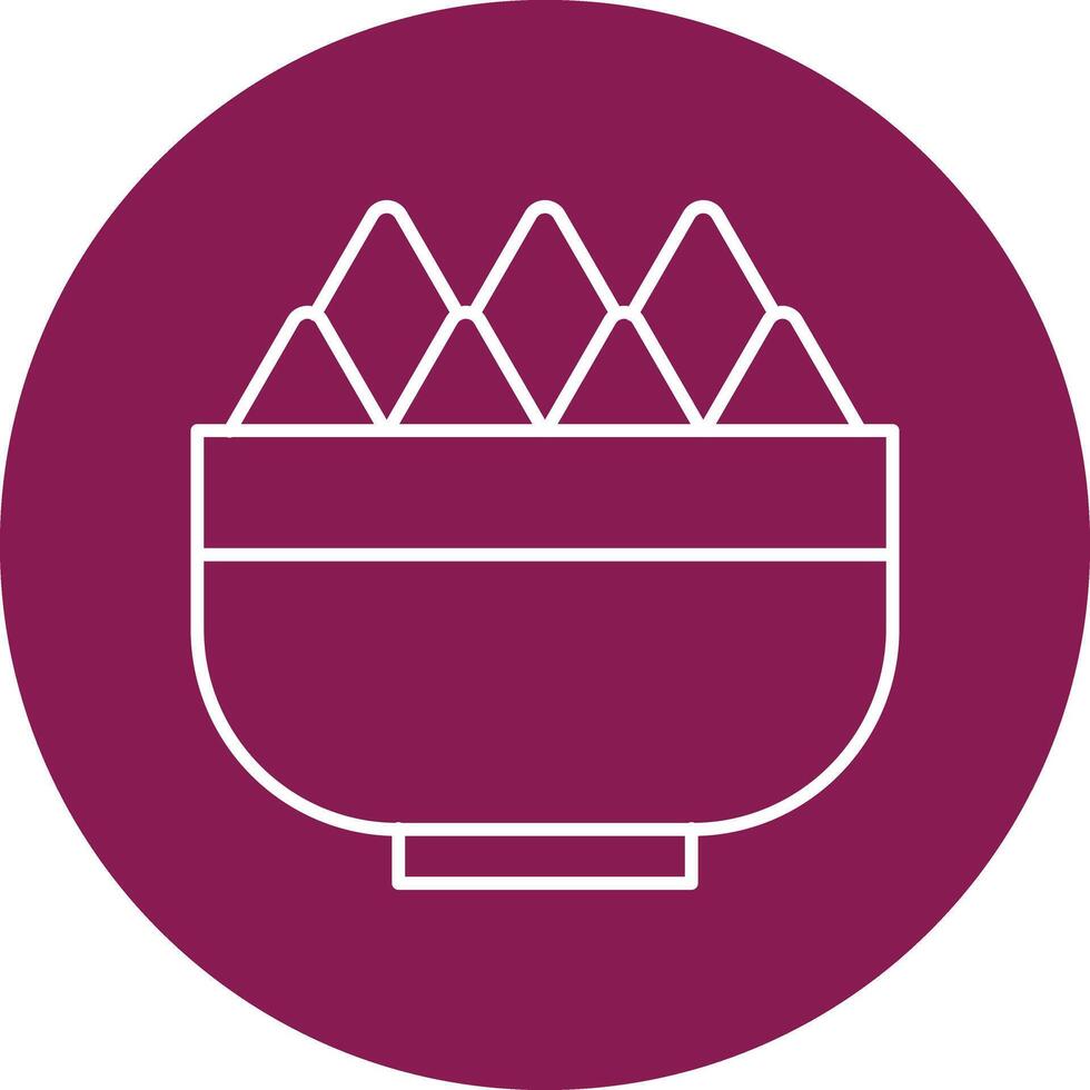 Nachos Line Circle Icon Design vector