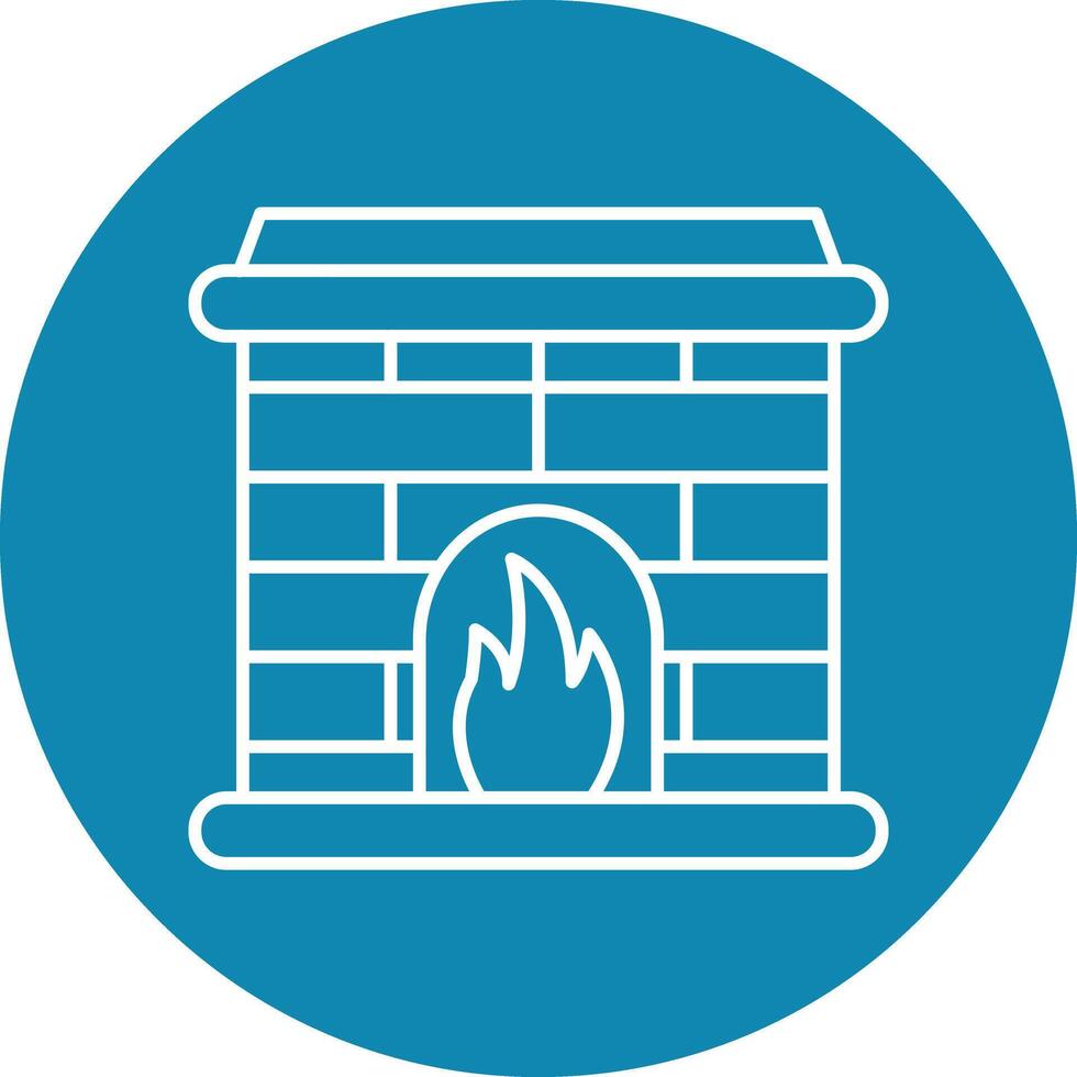 Fireplace Line icon vector