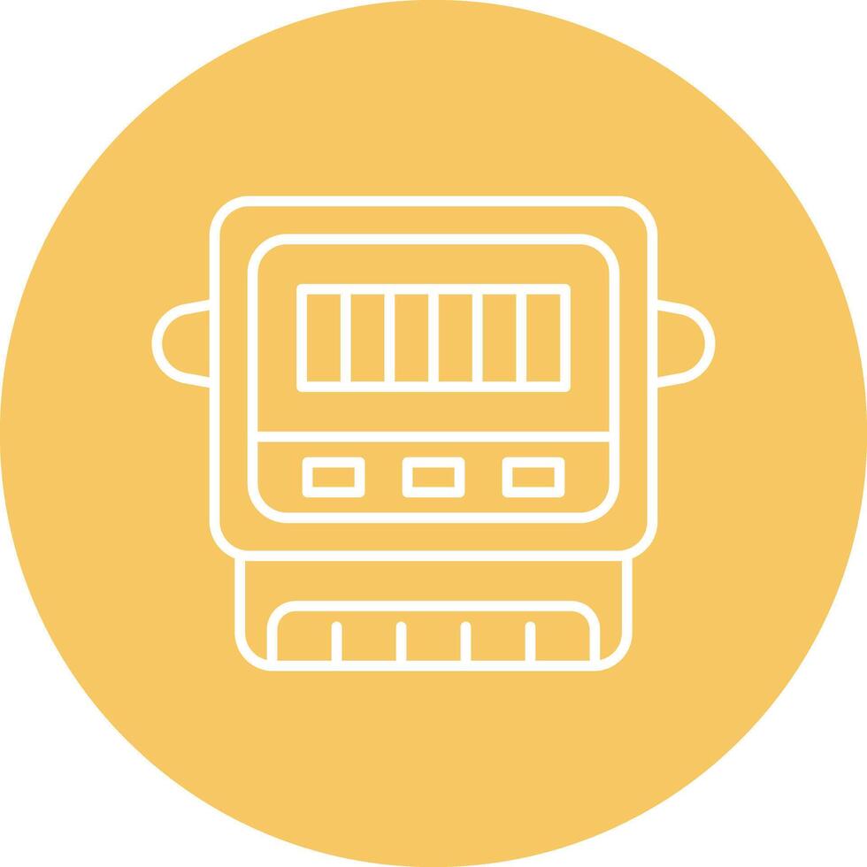 Electric Meter Line Circle Icon Design vector