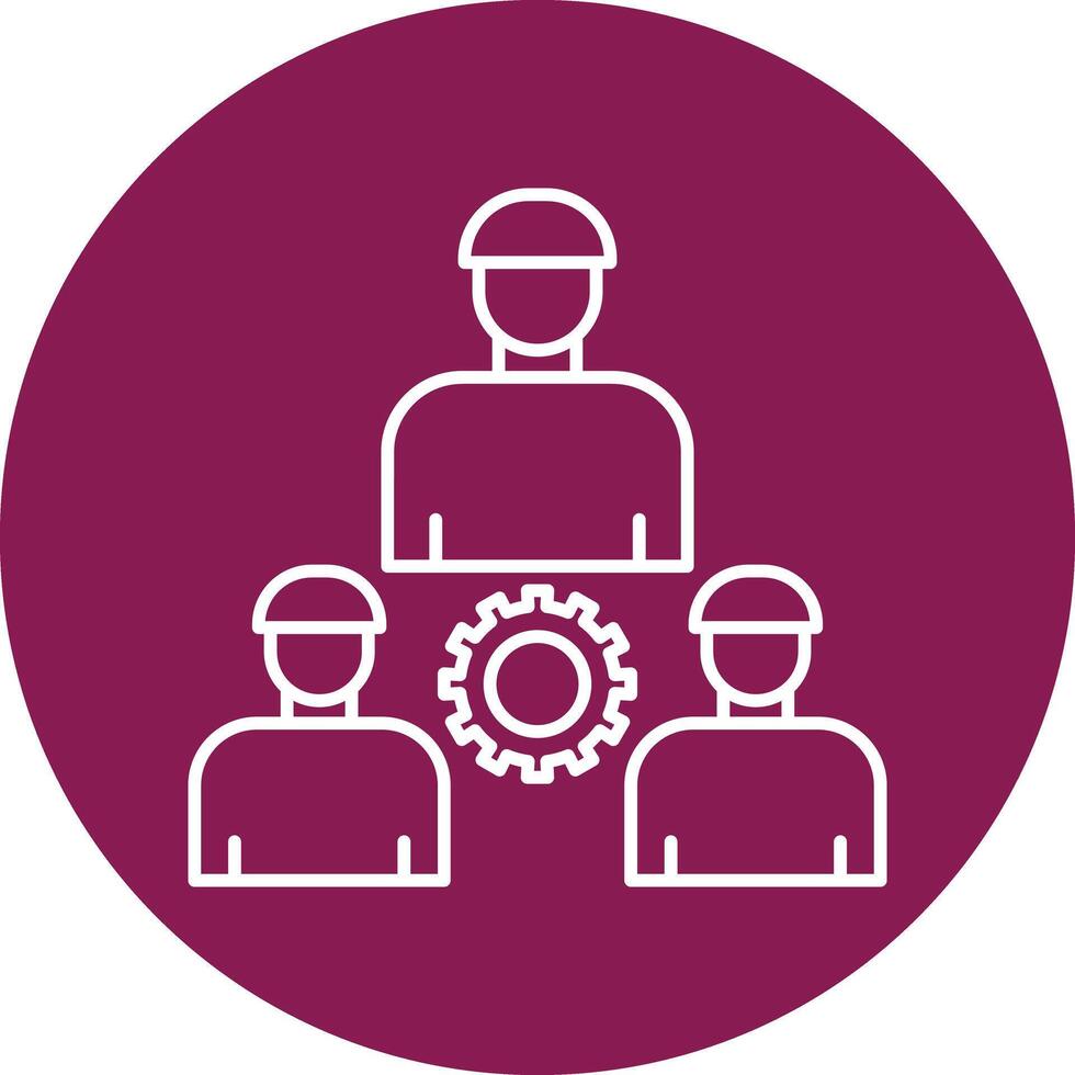 Management Line Circle Icon Design For Personal And Commercial Use. vector