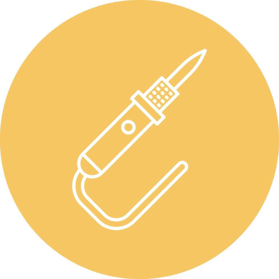 Soldering Iron Line Circle Icon Design vector