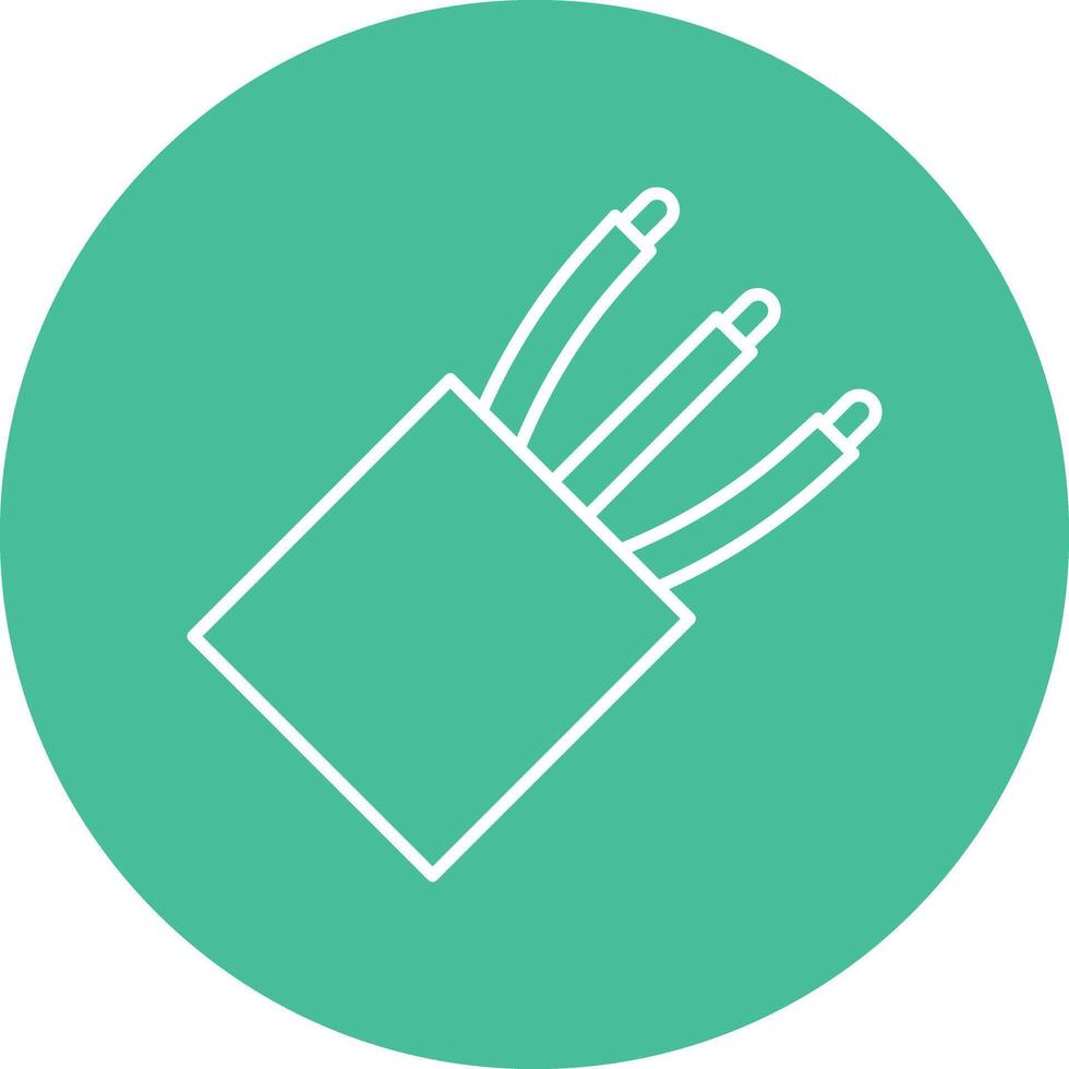 Wires Line Circle Icon Design vector