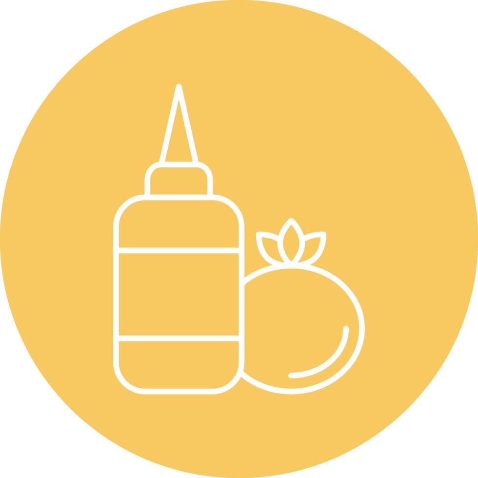 Sauce Line Circle Icon Design vector