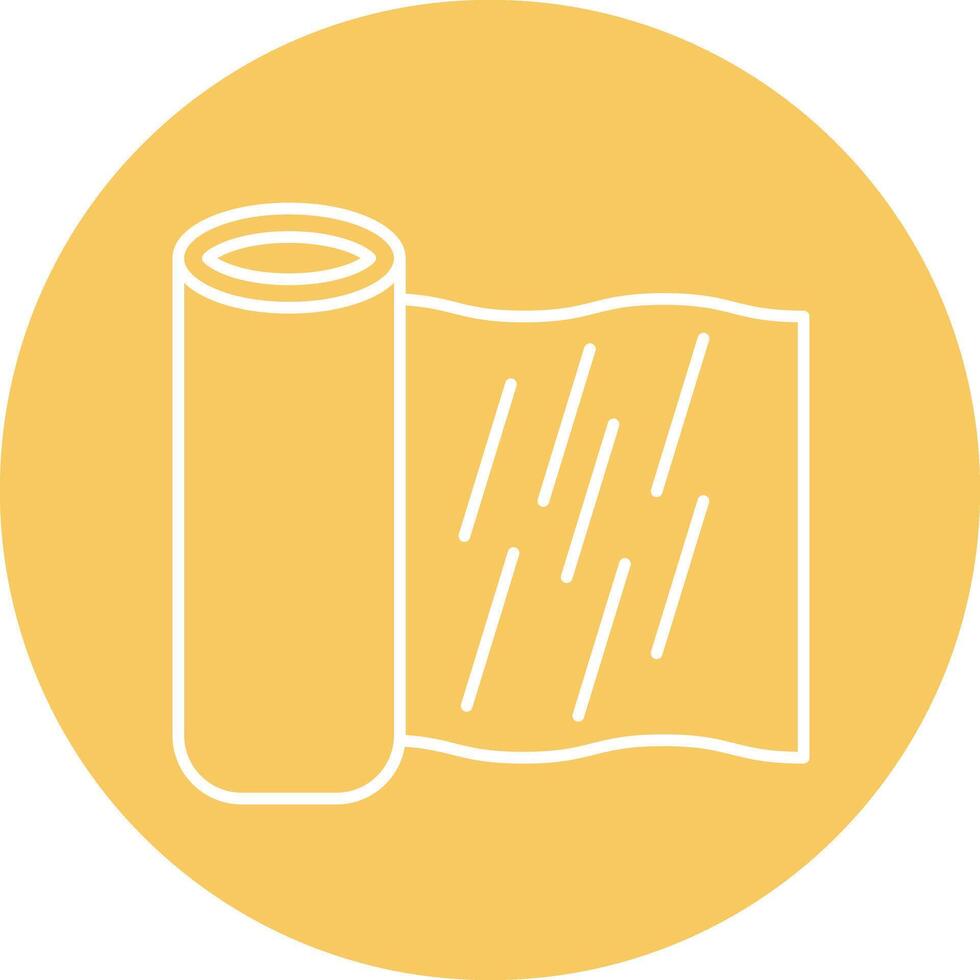 Plastic Wrap Line Circle Icon Design vector