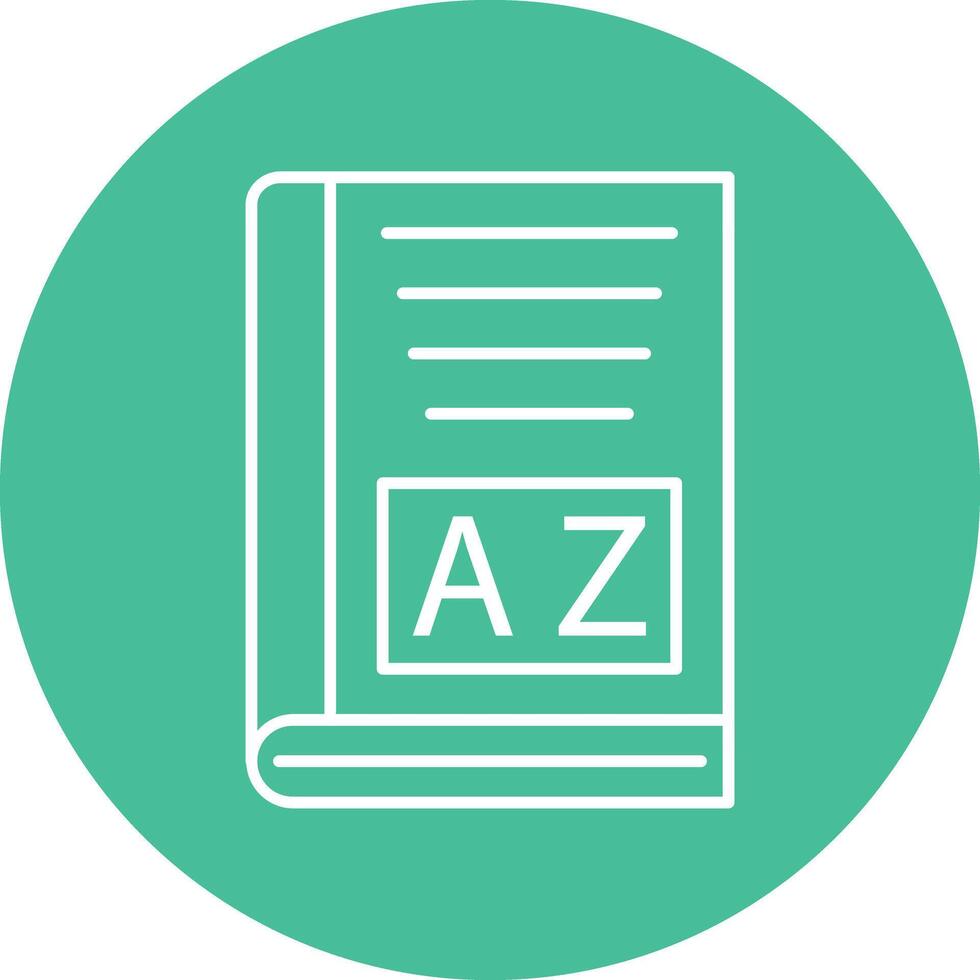 Dictionary Line Icon vector
