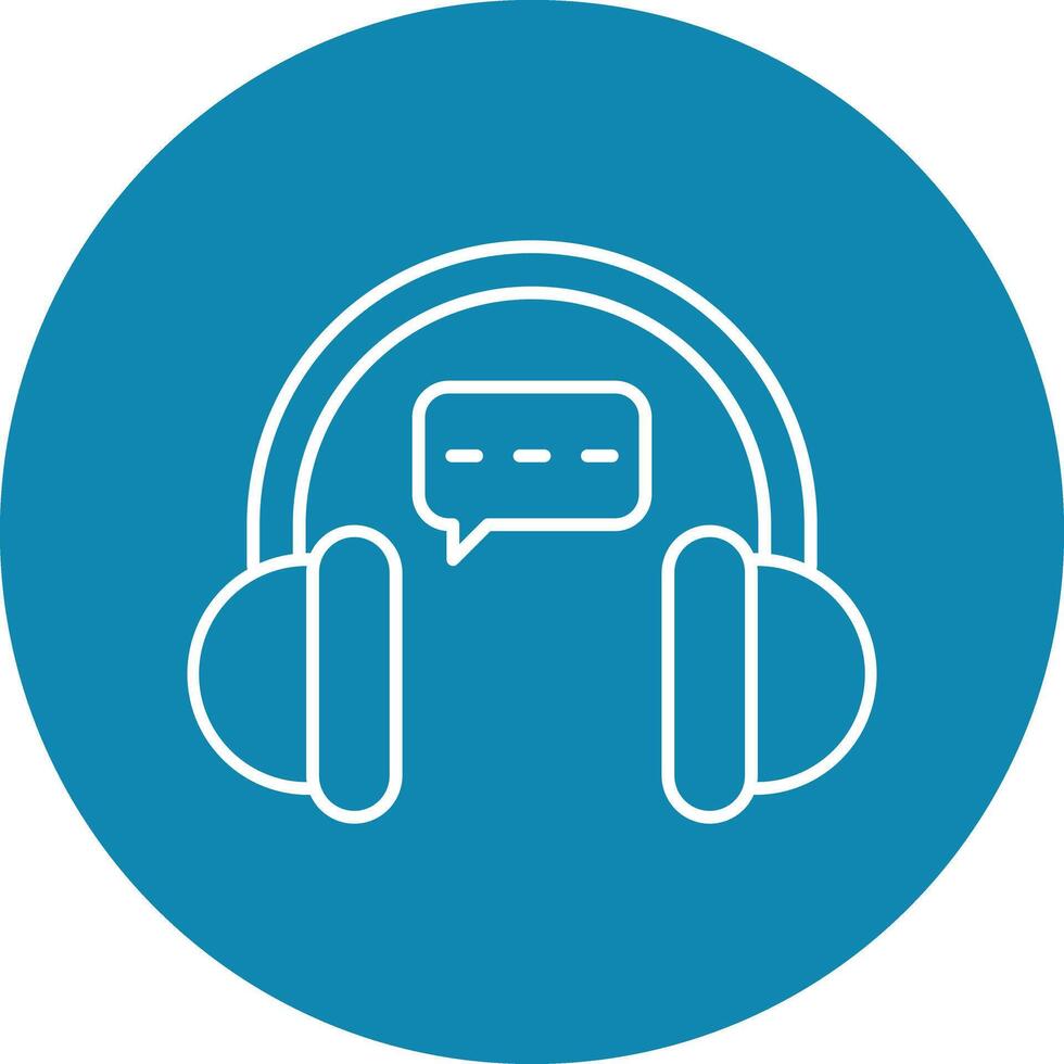 Customer Service Line Circle Icon Design For Personal And Commercial Use. vector