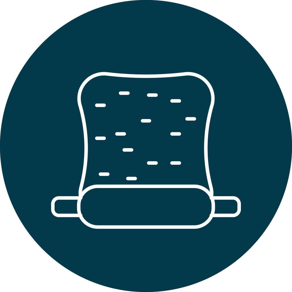 Dough Line Circle Icon Design vector