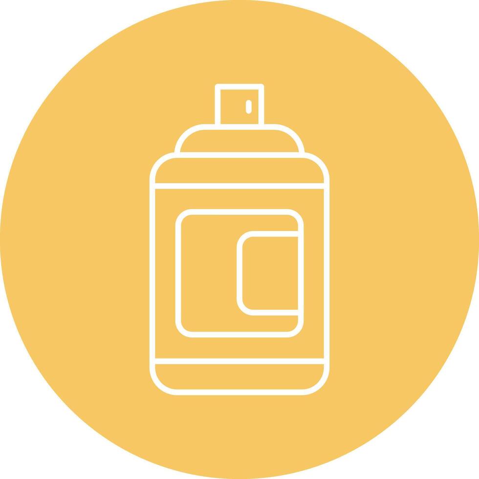 Spray Bottle Line Circle Icon Design vector