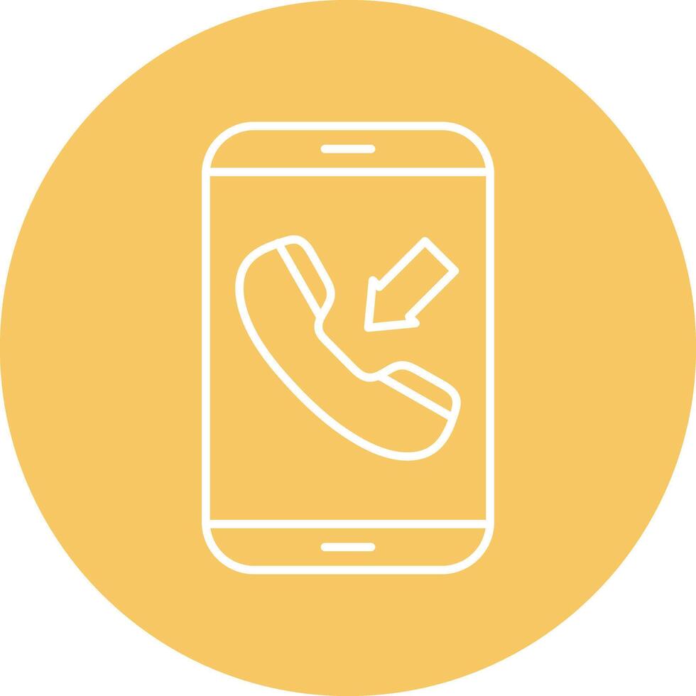 Inbound Line Icon vector