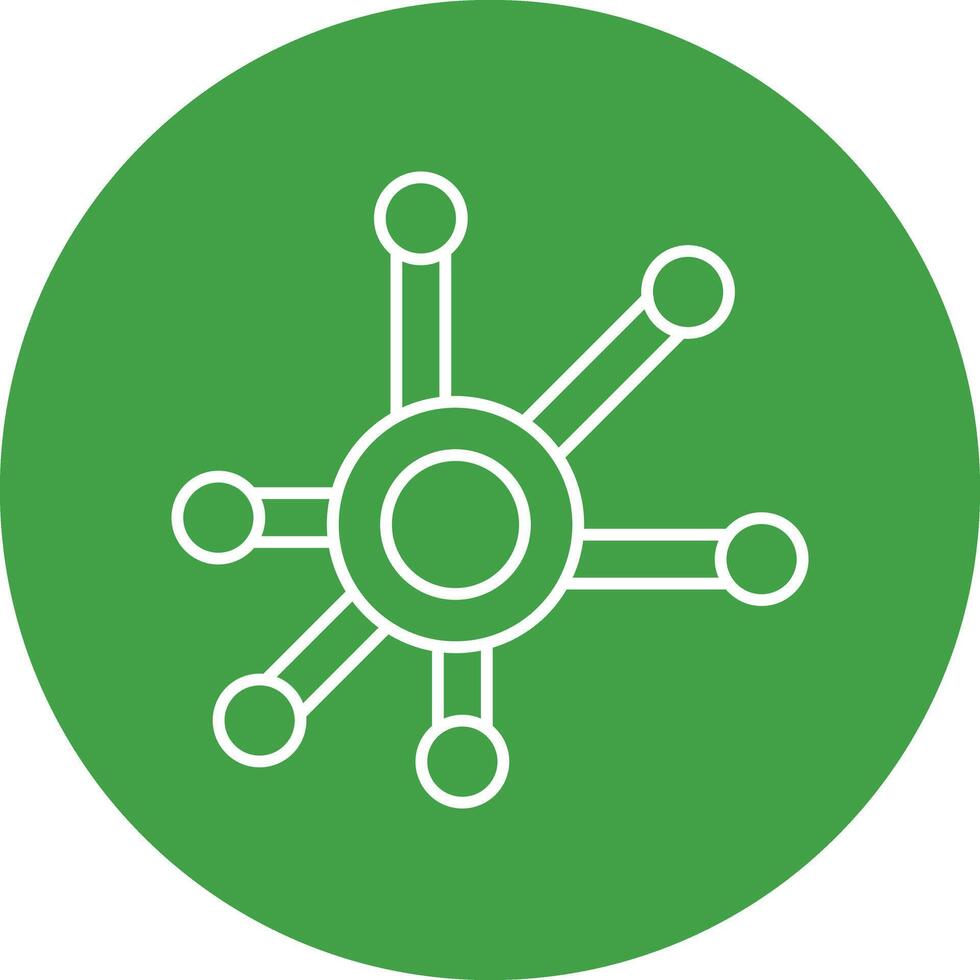 Network Line Circle Icon Design vector