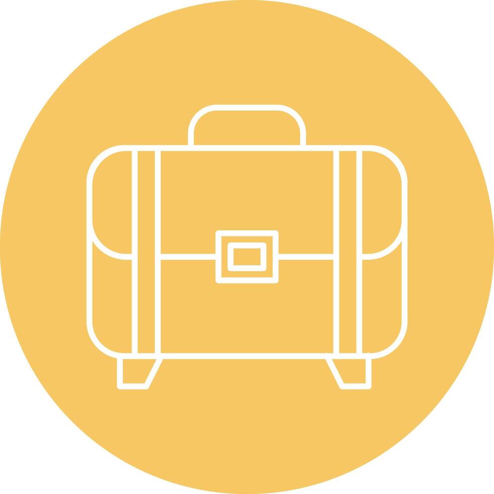Suitcase Line Circle Icon Design vector