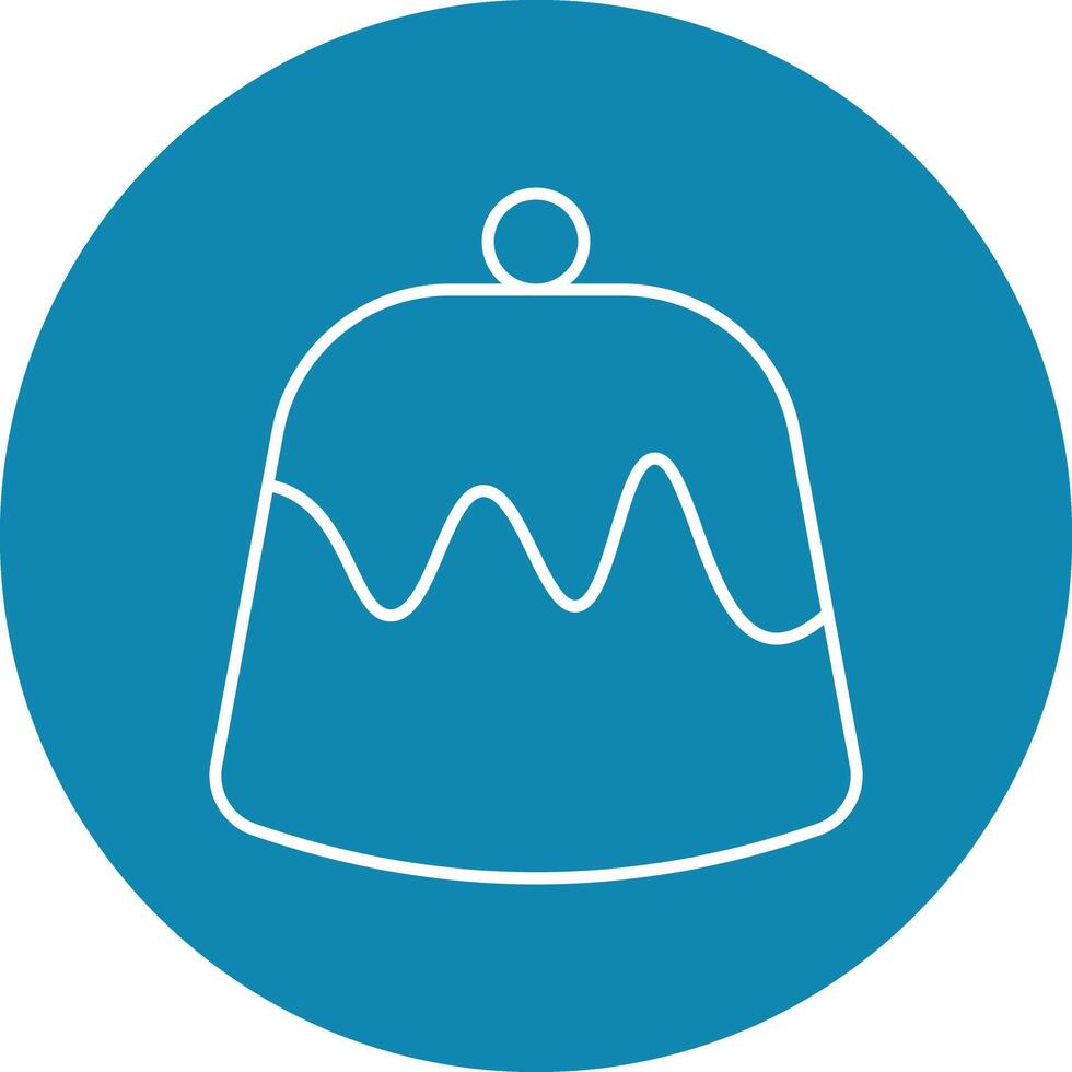 Pudding Line Circle Icon Design vector