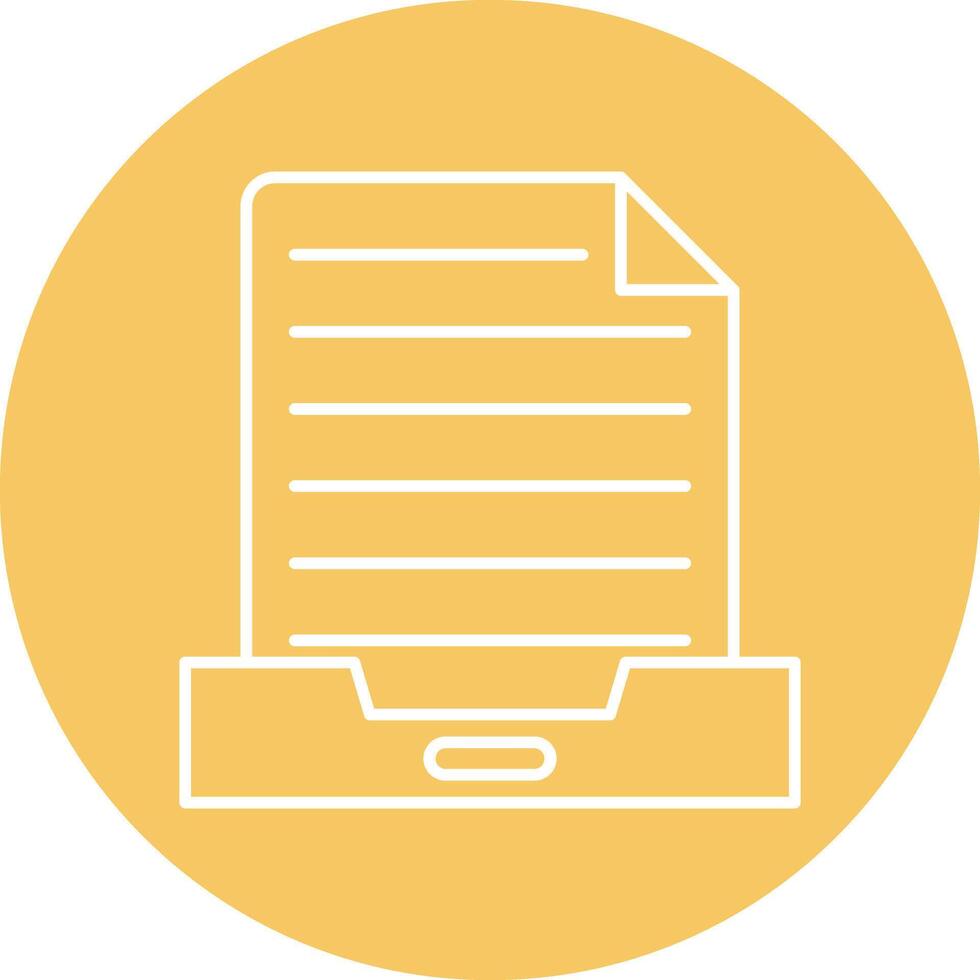 Tray Line Circle Icon Design vector