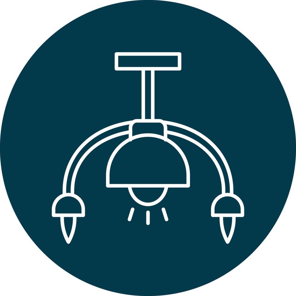 Chandelier Line icon vector