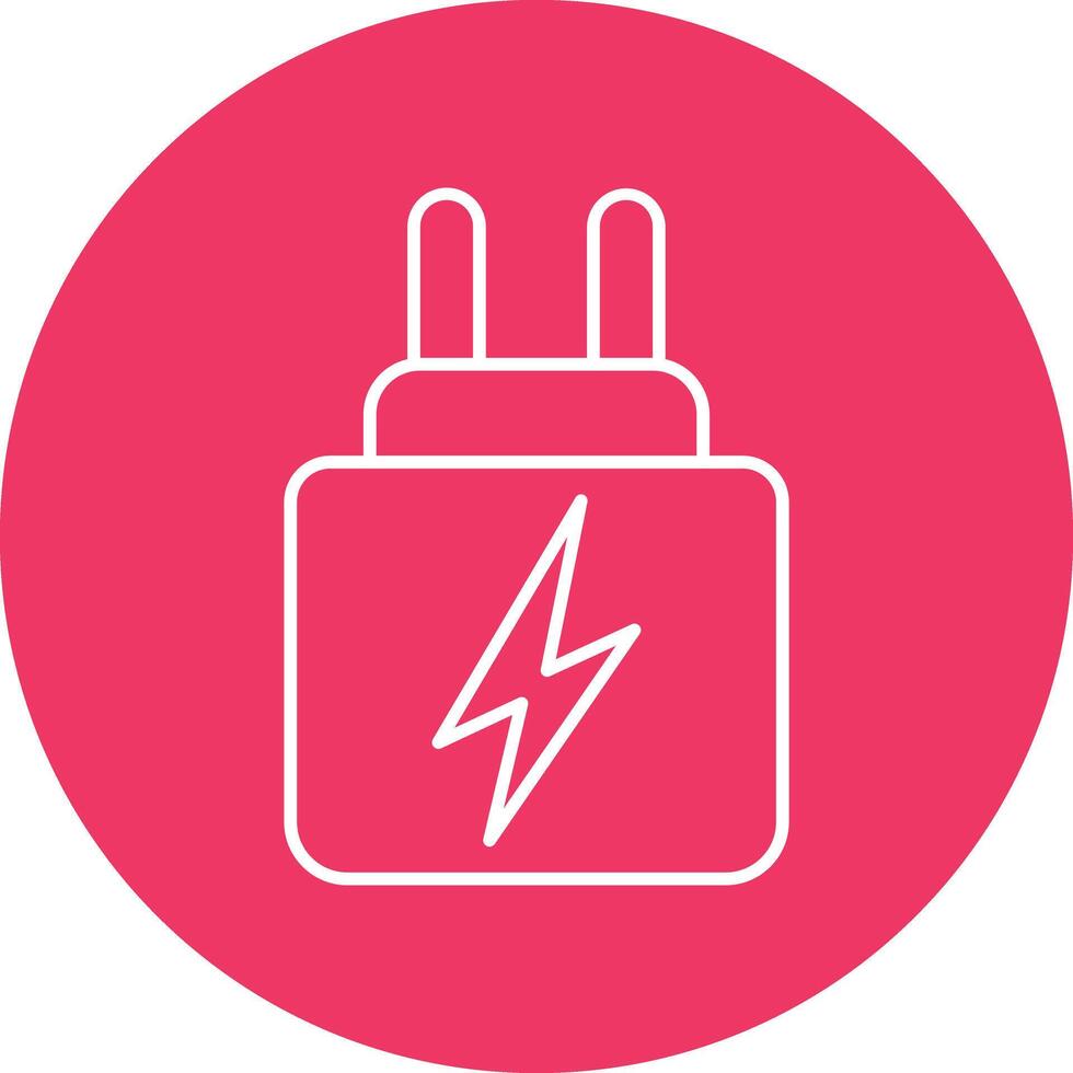 Adapter Line Circle Icon Design vector