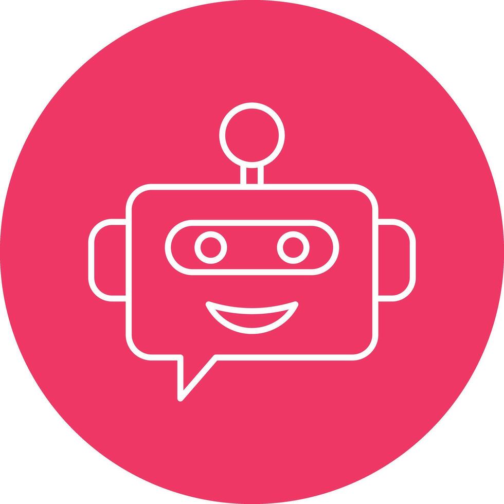 Chatbot Line Icon vector