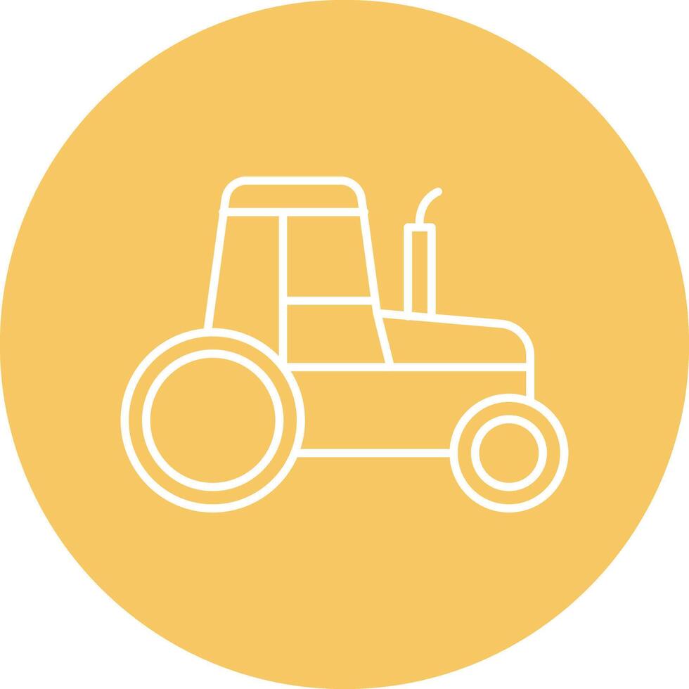 Tractor Line Circle Icon Design vector