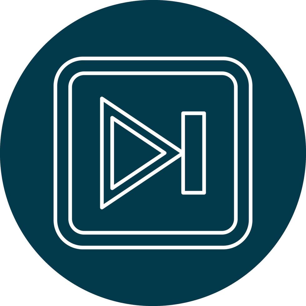 Skip Line Circle Icon Design vector