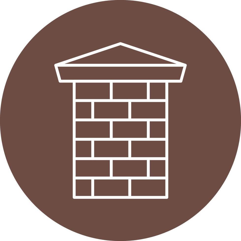 Chimney Top Line Icon vector