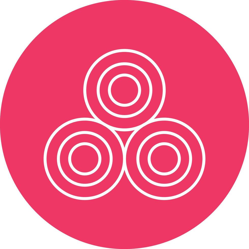 Hay Line Circle Icon Design vector