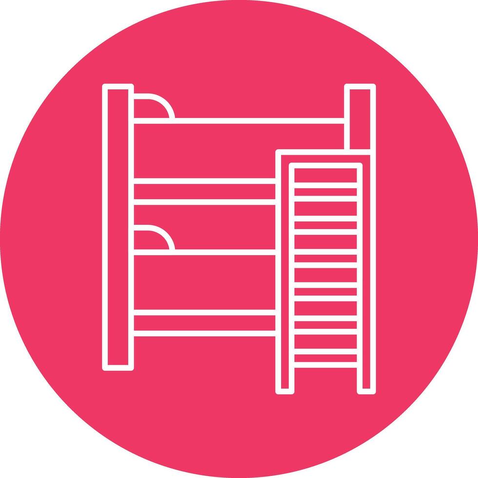 Bunk Bed Line icon vector