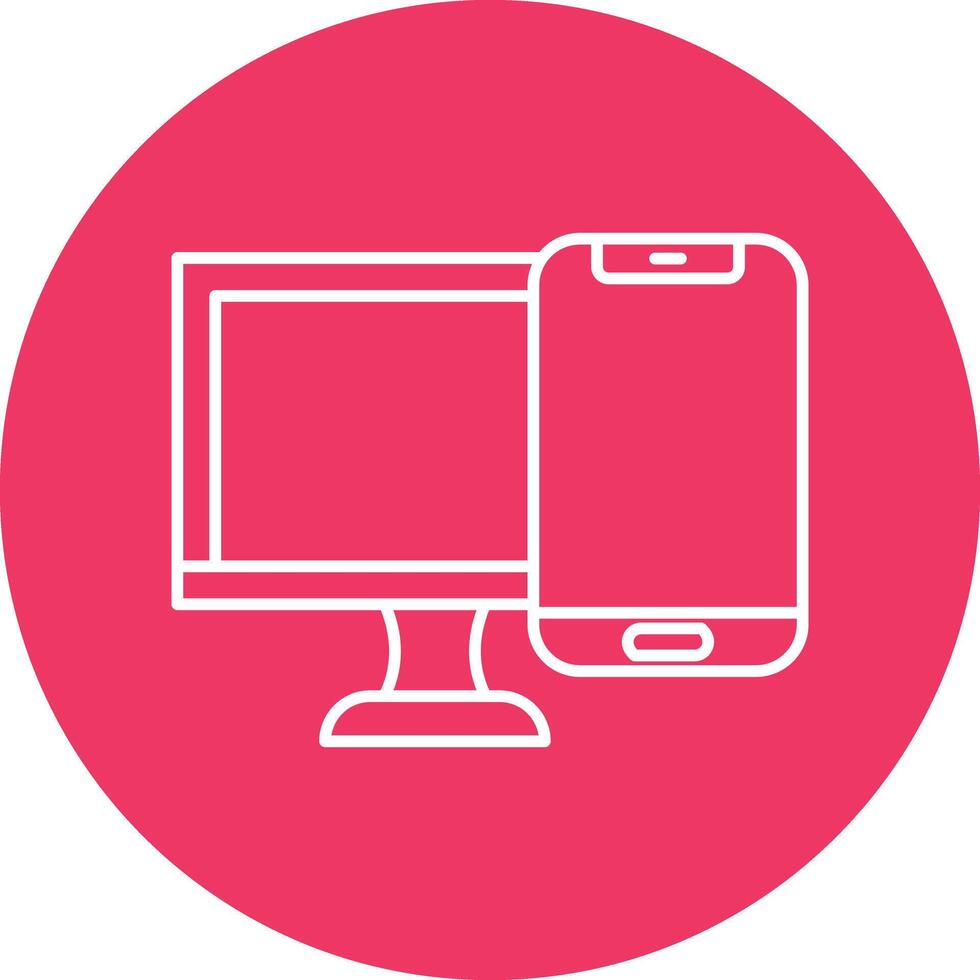 Responsive Design Line Circle Icon Design vector