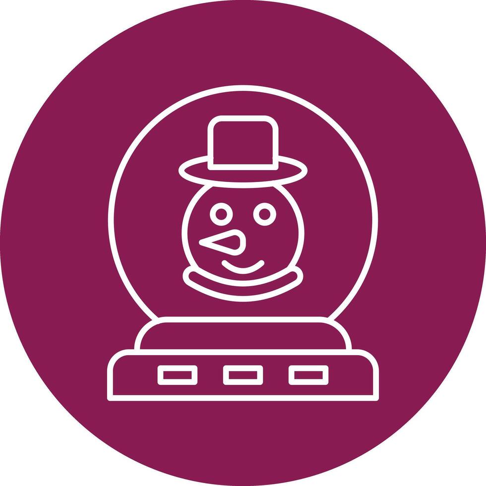 Snow Globe Line Icon vector
