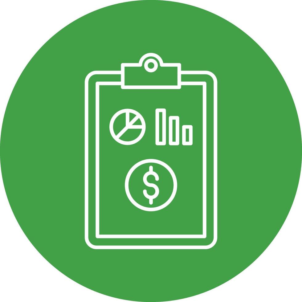 Yearly Report Line Icon vector