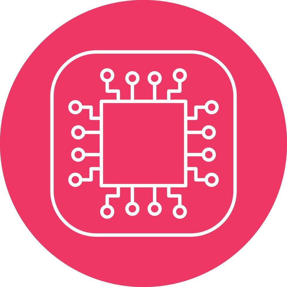 Circuit Line Circle Icon Design vector