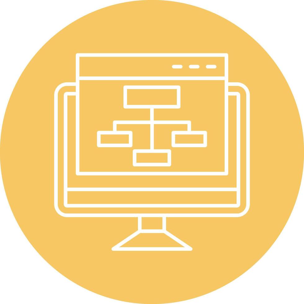 Workflow Line Circle Icon Design vector