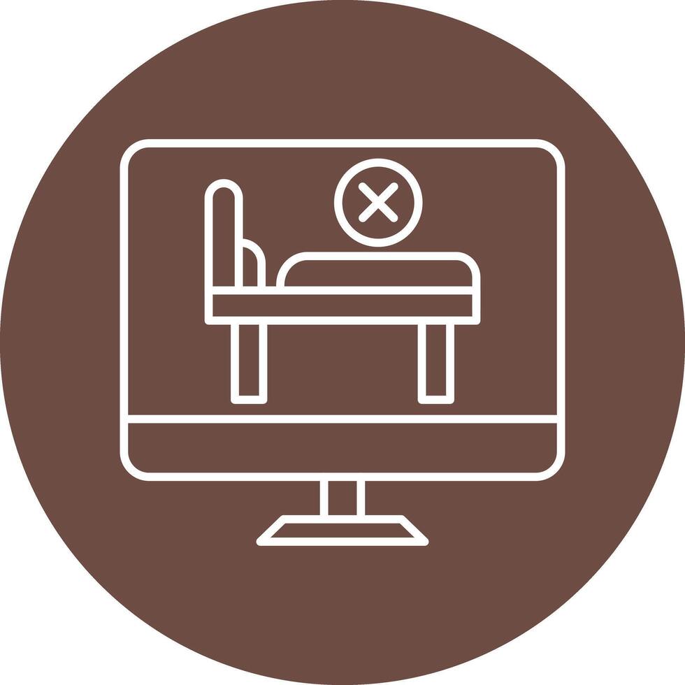 Cancel Room Line Icon vector