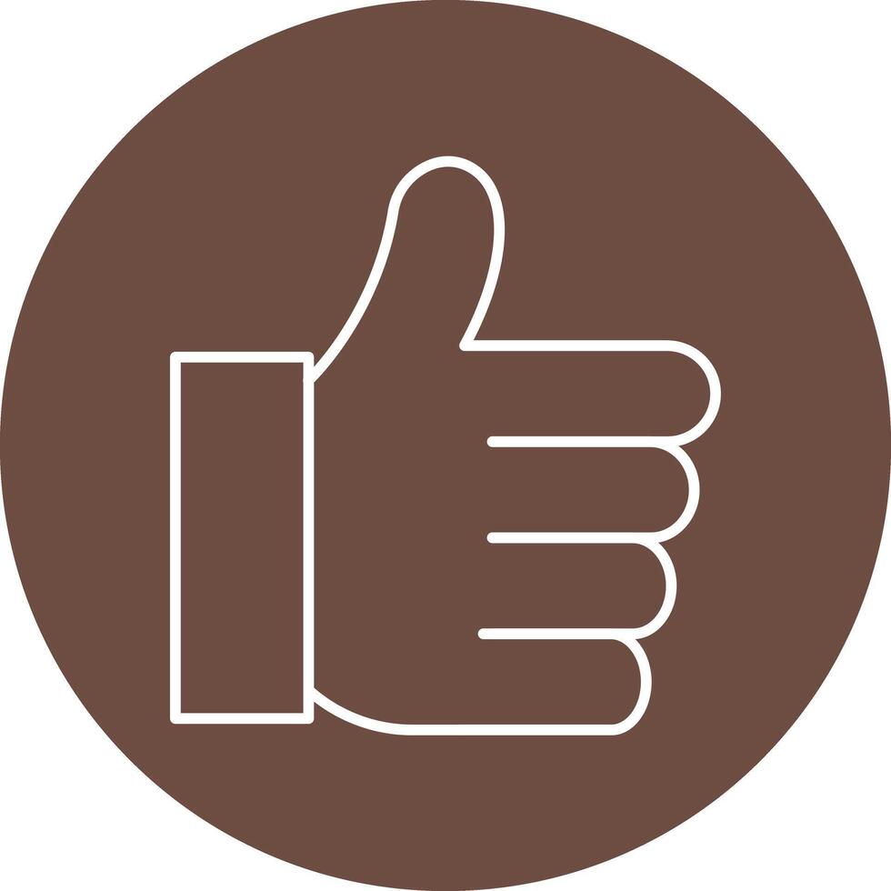 Thumbs Up Line Icon vector