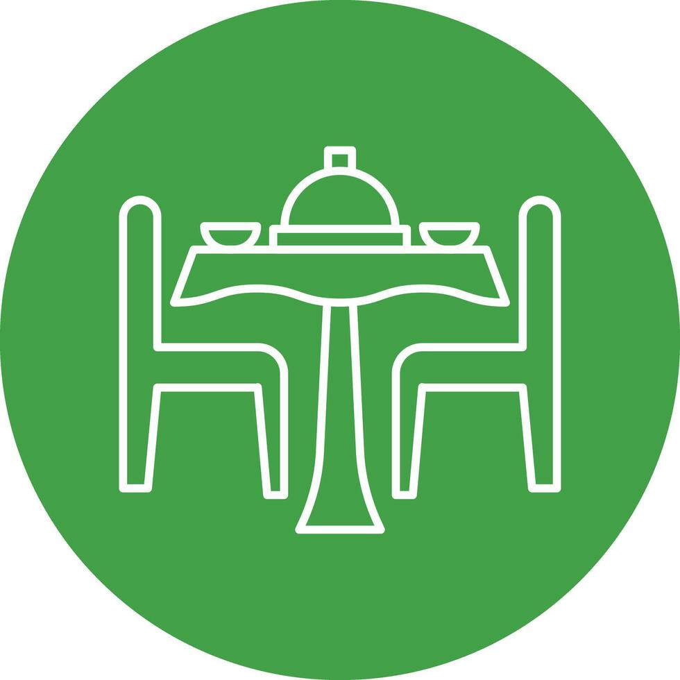 Dining Table Line icon vector