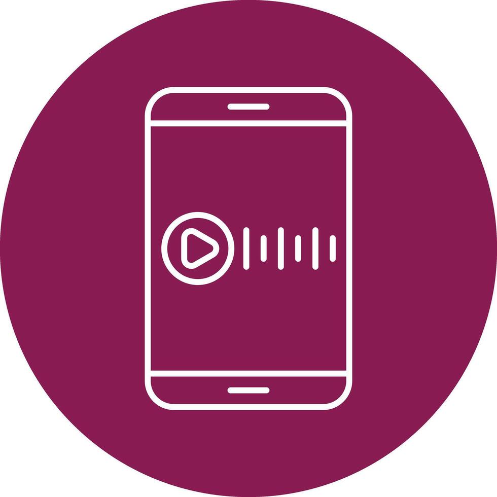 Audio Message Line Icon vector
