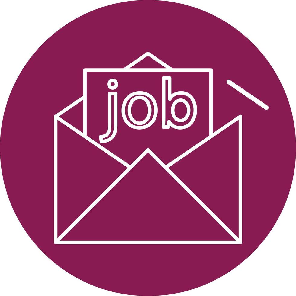 Job Offer Line Icon vector