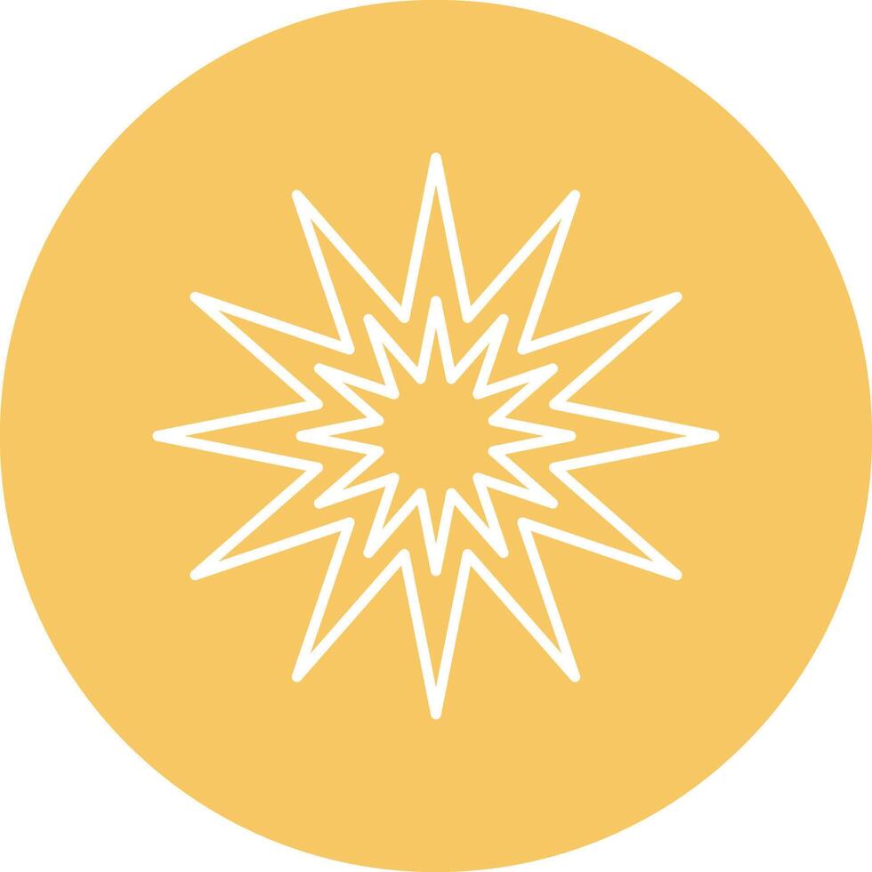 Explosion Line Circle Icon Design vector