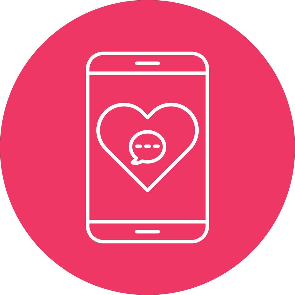 Love Message Line Icon vector