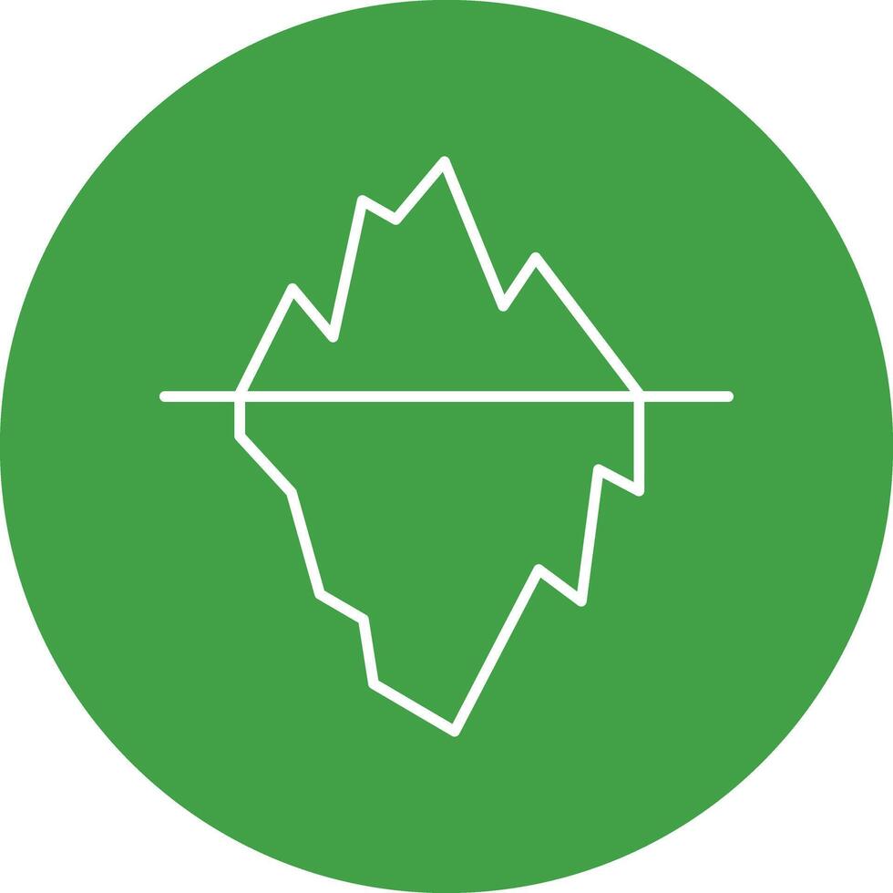 Iceberg Line Icon vector