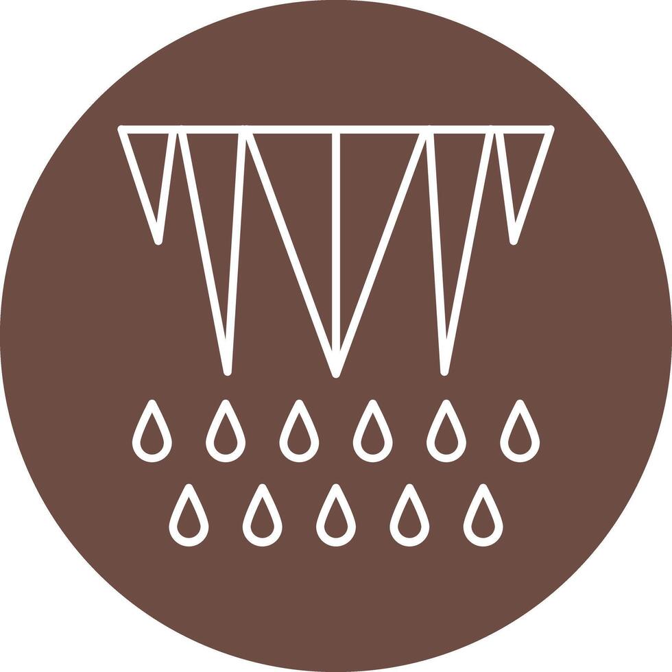 Icicle Line Icon vector