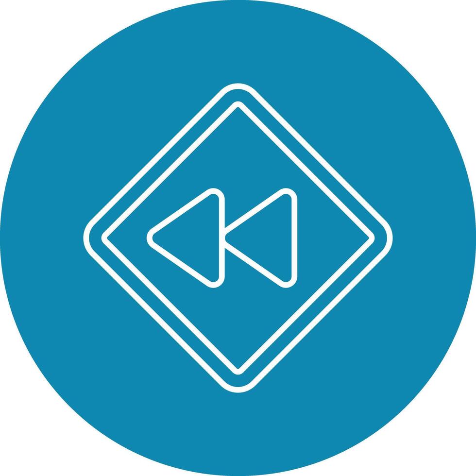 Backward Line Circle Icon Design vector