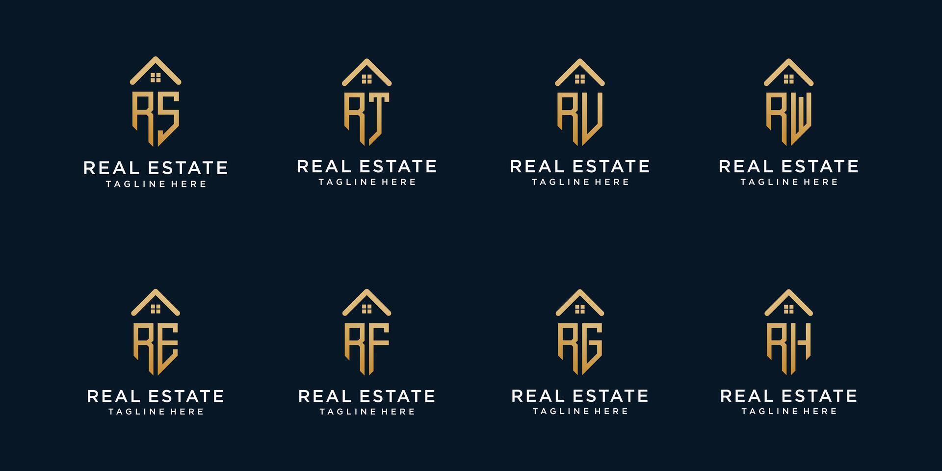 monogram logo design inspiration icons for business of luxury elegant simple vector