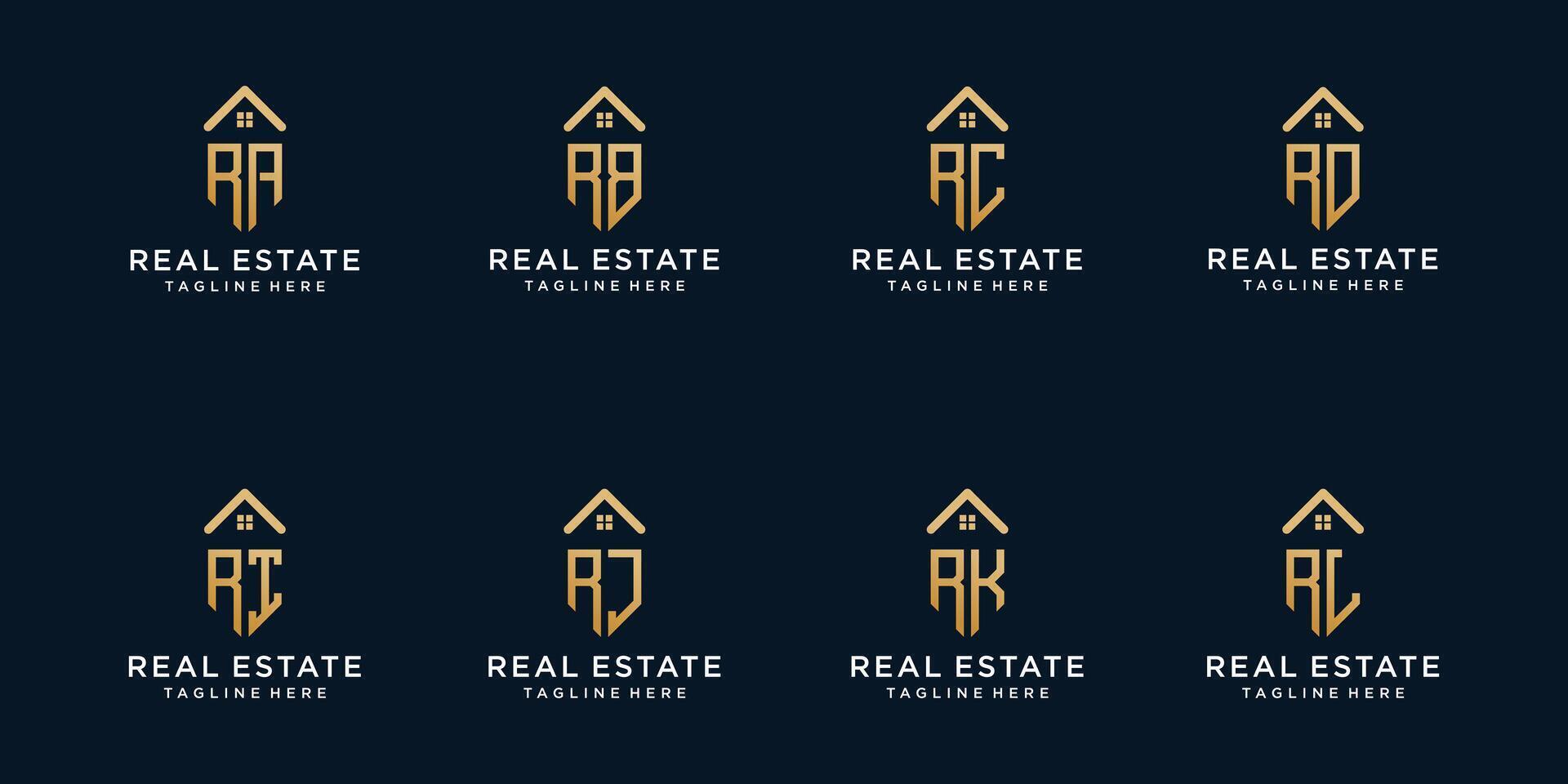 monogram logo design inspiration icons for business of luxury elegant simple vector