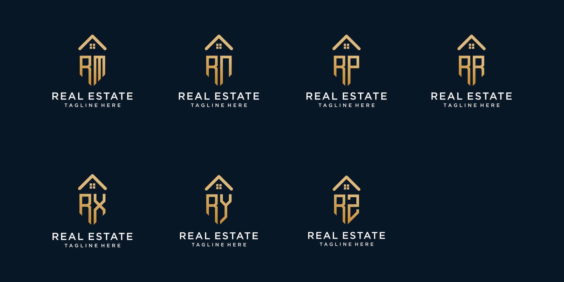 monogram logo design inspiration icons for business of luxury elegant simple vector