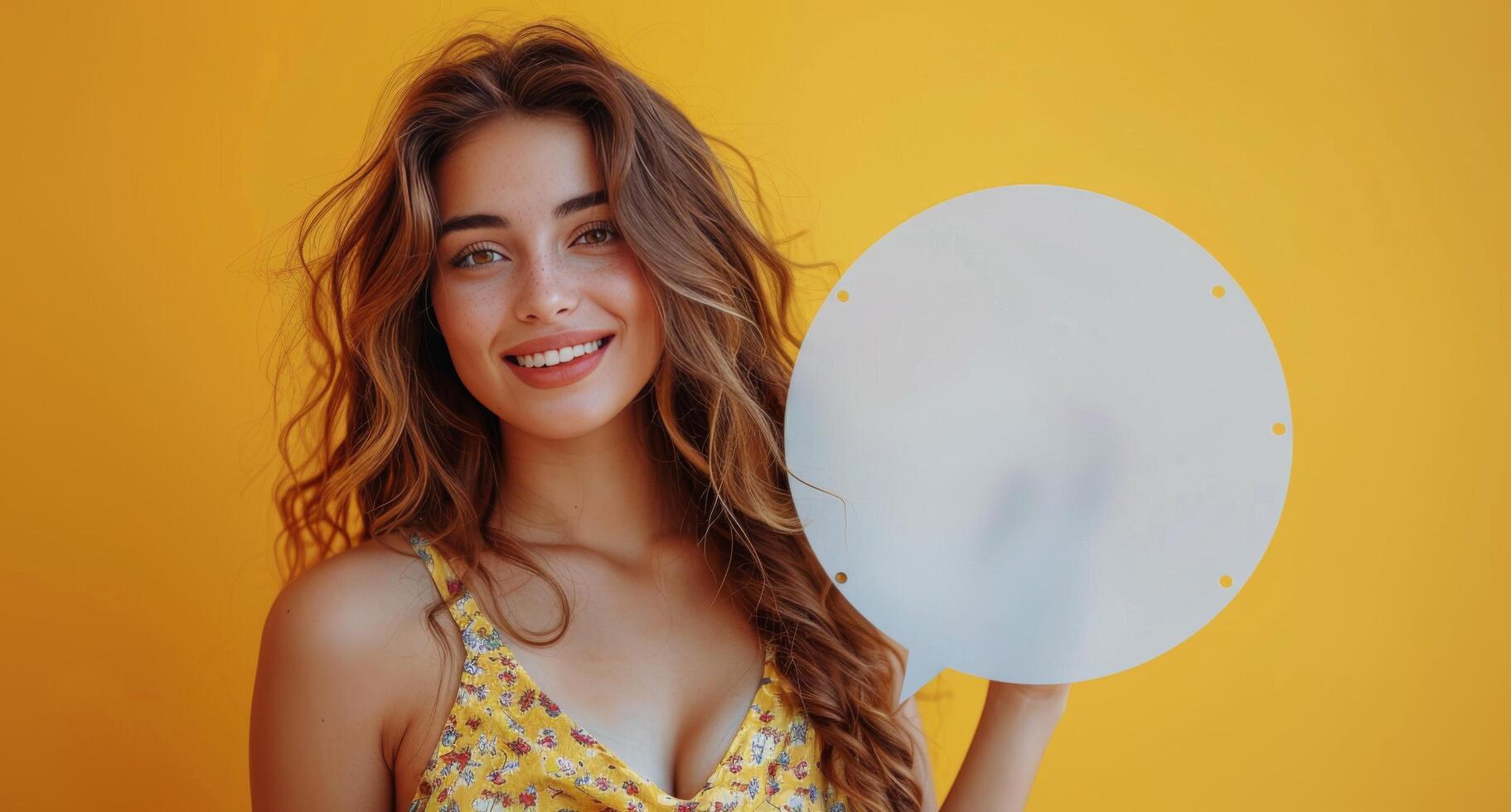 Young Woman Holding White Frisbee photo