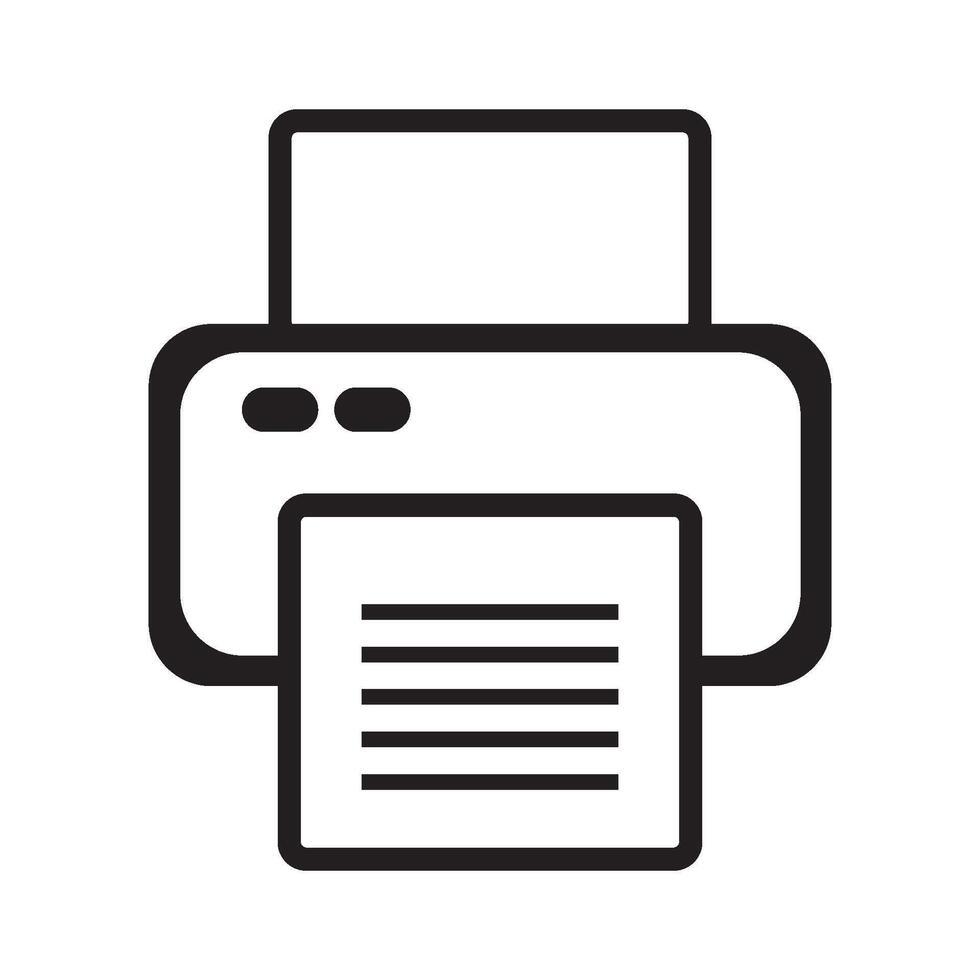 printer icon design vector