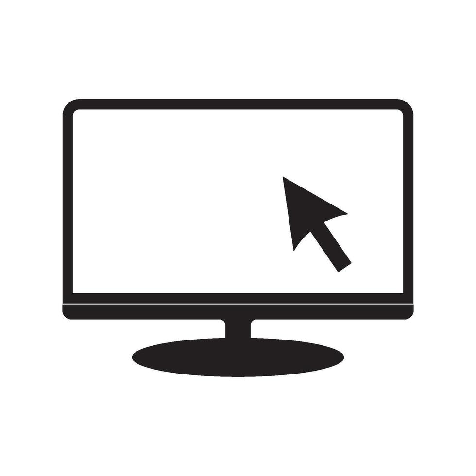 monitor icon design vector
