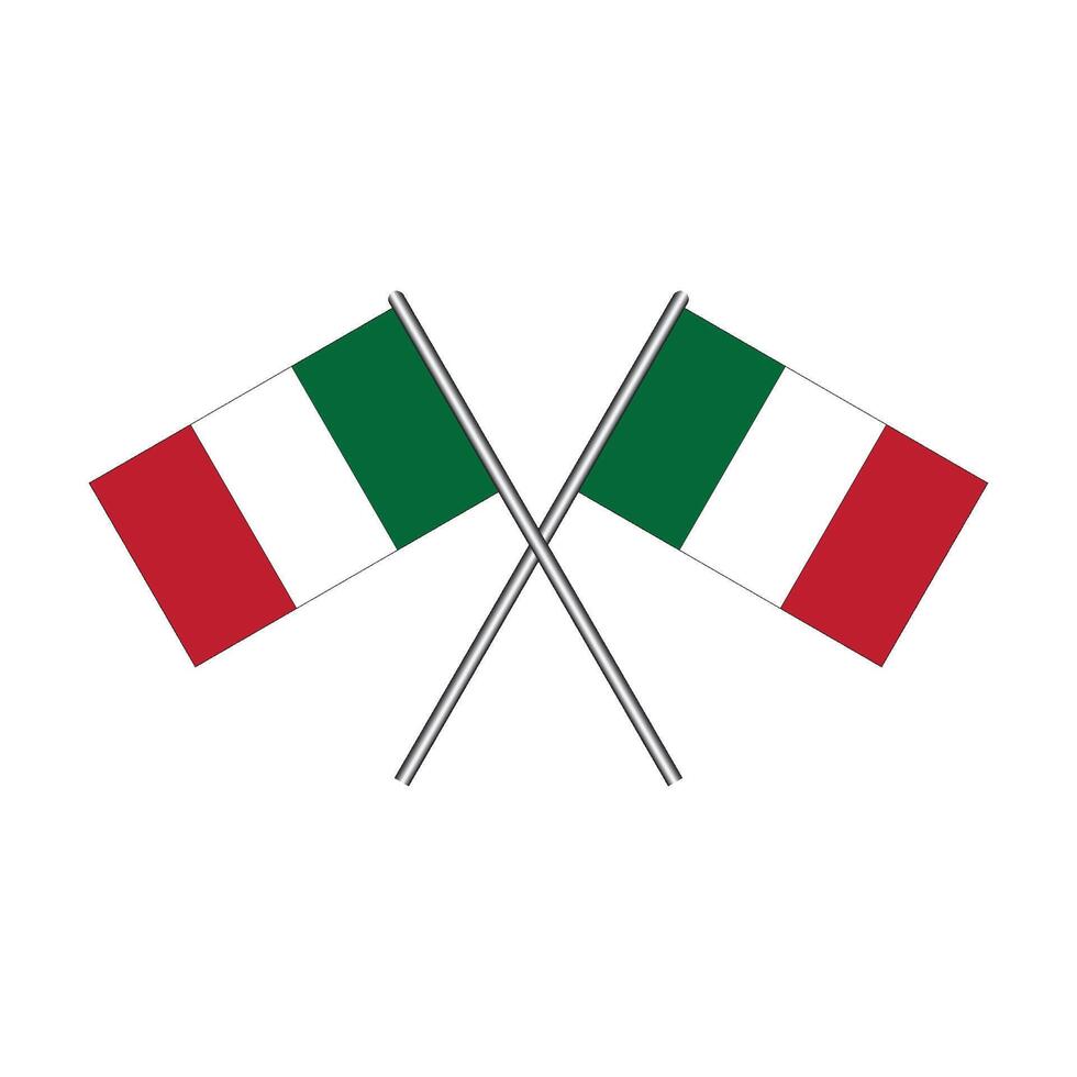 italian flag icon vector